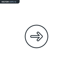 Next Forward Arrow Button in Circle Icon