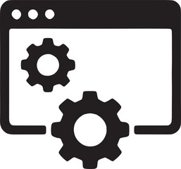 A gear mechanism containing binary code digits 0 and 1, representing the high-performance binary instruction format and low-level compilation of WebAssembly, tech focused icon