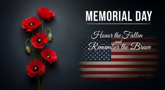 Memorial day tribute honoring fallen heroes and remembering the brave
