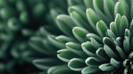 Fototapeta premium Detailed Close-Up of Green Plant Leaves Highlighting Texture and Color Variation in a Soft Focus Background Above a Blank Space for Text Usage