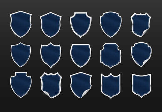 Shield Label Badge Vector Set ft Quality Badges, Guarantee Labels, Award Certification & Trust Seals