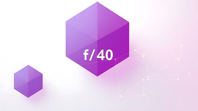 oganesson. Abstract geometric shapes in gradient colors, representing digital network and connectivity. product launch decks, UI/UX mockups, designed for product launches and innovation pitches.