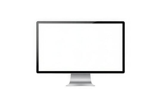 desktop computer screen mockup, png file of isolated cutout object with shadow on transparent background.