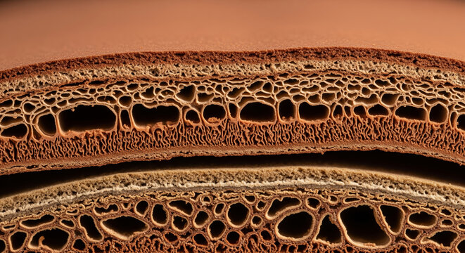 Cross-Section of Bio-Synthetic Fungal Composite