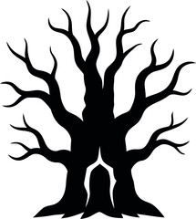 silhouette of a tree