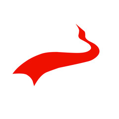 Red baseball swoosh elements