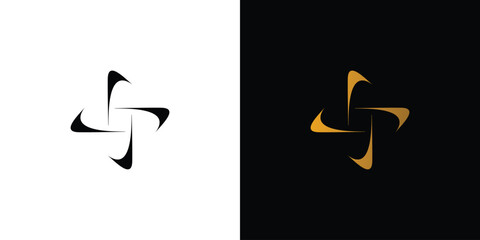 Obraz premium cool and modern star icon logo design