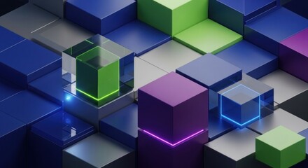 abstract background with cubes