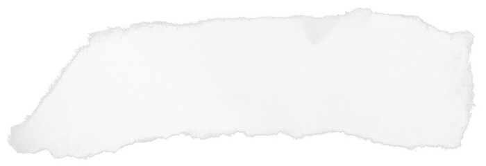 Naklejka premium Textured piece of white torn paper with feathered edges, providing copy space, isolated on a transparent backdrop