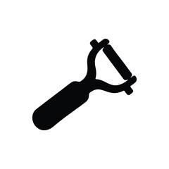 potato Peele silhouette icon vector flat design.
