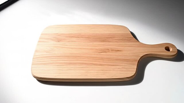 Natural Wood Cutting Board for Kitchen Use - Product Photography.