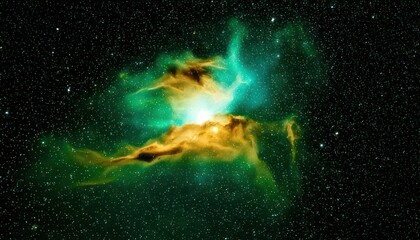 Celestial Canvas - A Stunning Nebula Displaying Cosmic Colors and Starry Splendor.