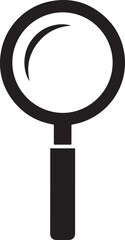 Black magnifying glass symbol search 3 investigation