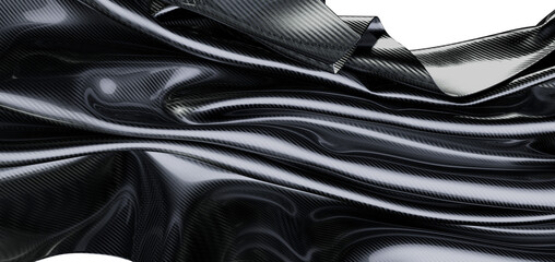 Fototapeta premium Close-up of carbon fiber fabric showcasing texture and surface detail, with reflections and modern d