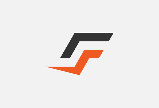 Initial Letter F Lightnig Bolt Logo design, vector illustration