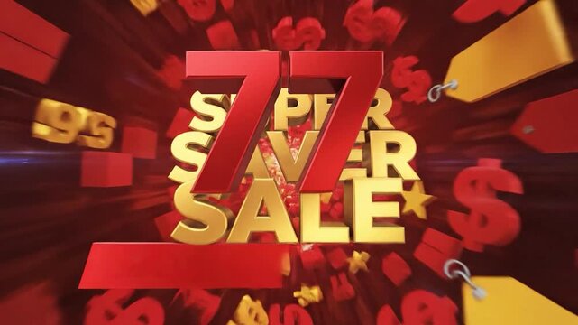 Super Saver Sale Banner with Discounts and Offers