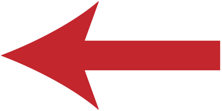 red long arrow pointing to the right. Straight long arrow. Long arrow vector. Long arrow icon. Vector of trendy long arrow pointing right in flat style. 
