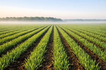Golden Rice Paddy Fields With Water Reflections Creating A Serene Agricultural Landscape During Cloudy Afternoon Light