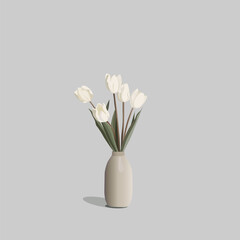 vector illustration of spring flowers in a vase