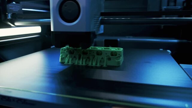 Gimbal Design in Action Showcasing 3D Printer Mechanics and Precision in a Workshop Setting