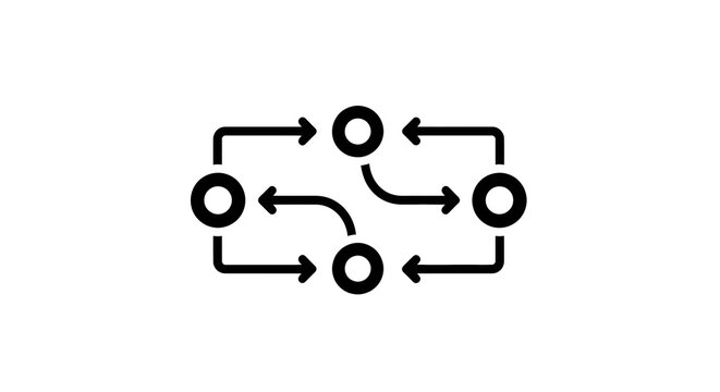 Diagram illustrating a finite state machine with three interconnected states