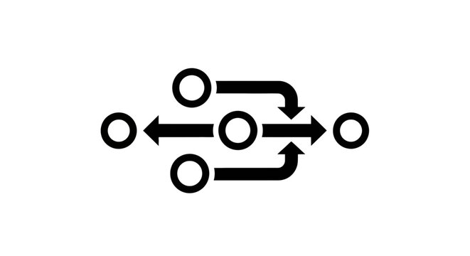 Diagram illustrating bidirectional communication flow between nodes in a network