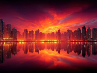 Middle East city skyline