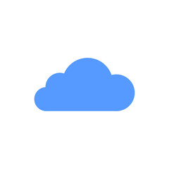Fototapeta premium A single blue cloud graphic with a transparent background