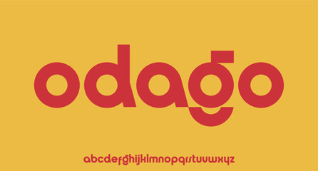 Fototapeta premium unique vector font alphabet for your brand name wordmark