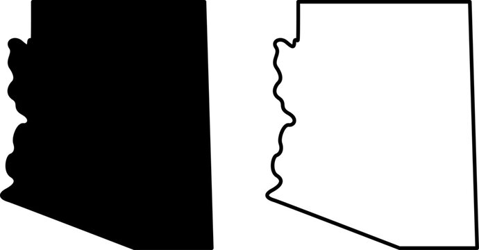 Nevada state map outline and silhouette for geography and travel projects