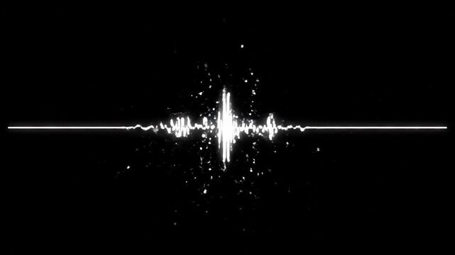 Dynamic sound wave pattern on black background for music or tech projects