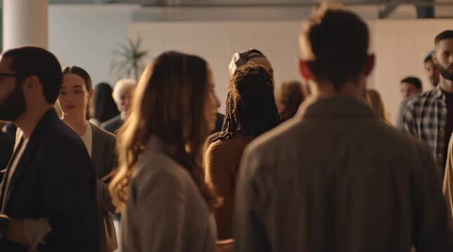 Diverse Group of People Socializing Together.