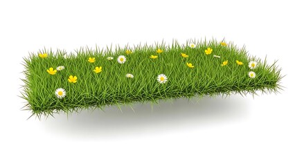 Vibrant meadow with daisies