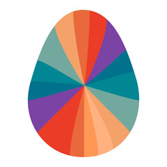 Obraz premium Easter eggs with retro groovy patterns in 60s-70s style. Groovy hippie Happy Easter with distorted psychedelic design. Vector