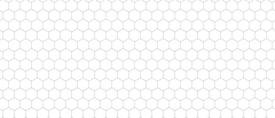 Hexagon pattern. Outline honeycomb background. Metal carbon material. Honey hive seamless print. Vector