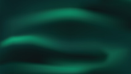 Dark emerald green fluid gradient mesh background with smooth liquid waves. Vector illustration © VYCstore