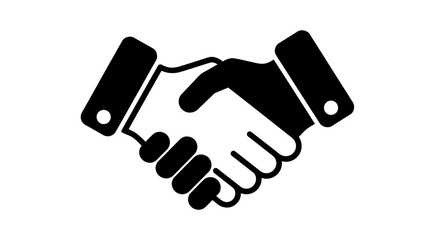 Handshake Icon Illustration, Business Partnership, Agreement, Trust and Professional Collaboration Symbol
