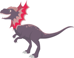 Fototapeta premium Dilophosaurus dinosaur vector illustration