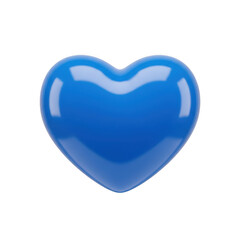 A vibrant blue heart symbol representing love and positivity in a digital format.