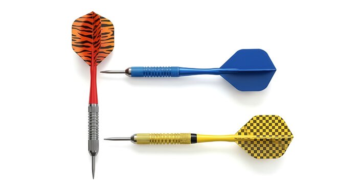darts on white background
