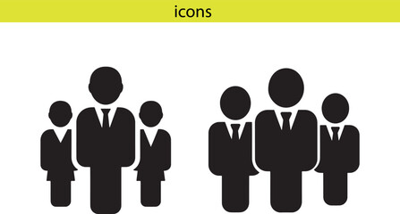 Obraz premium Business Teamwork and Corporate People Group Icon 