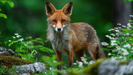Fototapeta premium red fox vulpes