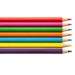 Fototapeta premium Colorful pencils isolated on transparent background