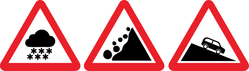 Road Safety Warning Sign Collection © Cik