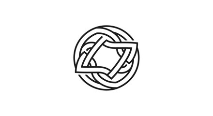 Simple Black and White Celtic Knot Logo.