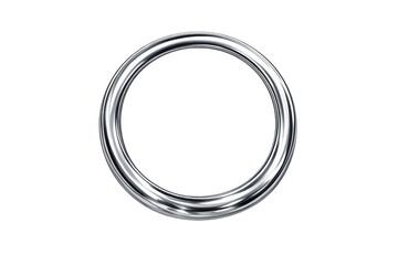 Obraz premium Silver metallic ring representing connection and modernity