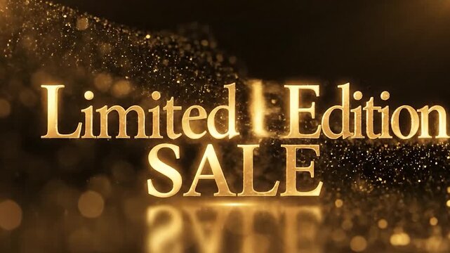 Limited Edition Sale Gold Background