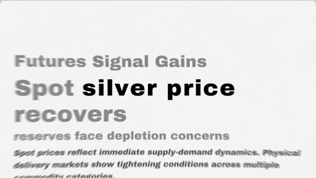 Silver price rally and precious metals surge headlines in seamless loop animation with dynamic newspaper match cut typography 