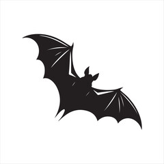 Fototapeta premium bat flying vector silhouette line art logo idea illustration