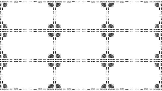 3x3 Blank Grid with Black Borders. Multi-Panel. Nine-Section Framework. Rows and Columns